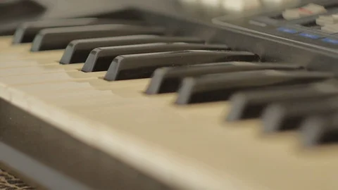 Synthesizer piano controller midi Stock Footage 93736055