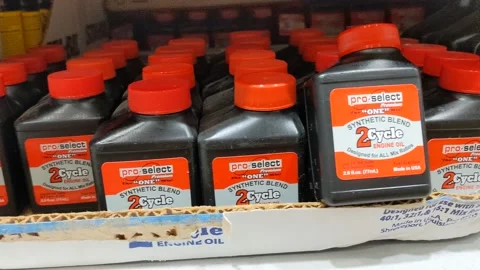 Synthetic Blend 2 Cycle Engine Oil Stock Footage 159924460