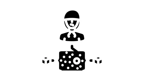 Synthetic data fraud detection fintech glyph icon animation Stock Footage 326729689