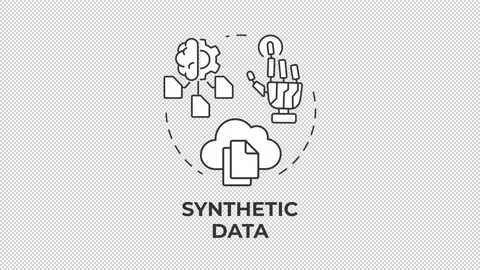Synthetic data line concept icon animation 스톡 동영상 337774059
