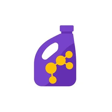 Synthetic oil icon, flat vector Stock Illustration
