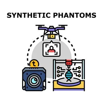 Synthetic phantoms digital biometric data collection system Stock Illustration