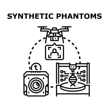 Synthetic phantoms digital biometric data collection system Stock Illustration