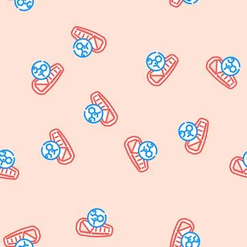 Synthetic sleeping bag vector seamless pattern Stock Illustration