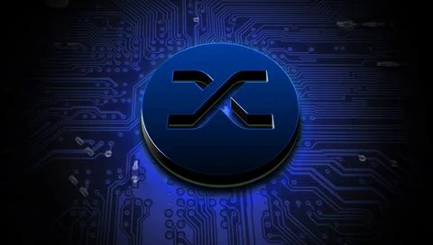 Synthetix cryptocurrency coin on colorful background, cryptocurrency concept Stock Illustration