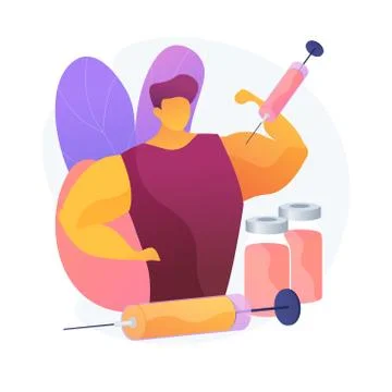 Synthol injection vector concept metaphor Stock Illustration
