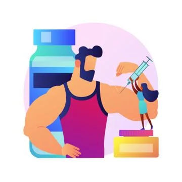 Synthol injection vector concept metaphor Stock Illustration