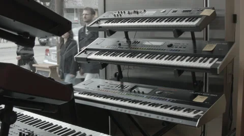 Synths In Window Stock Footage 37210004