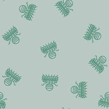 Synthwave cyberpunk line seamless pattern Stock Illustration