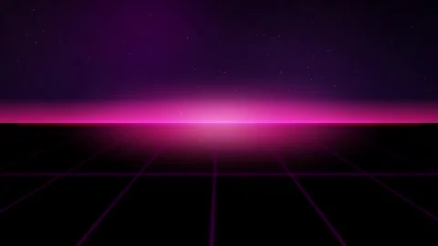 Synthwave grid floor forward dolly seamless loop motion background Stock Footage 345182845