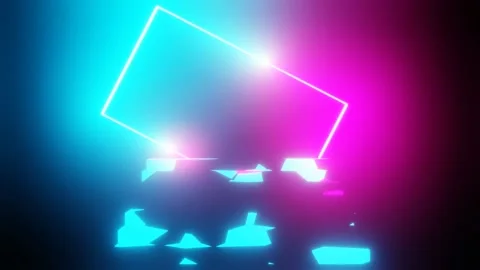 Synthwave Neon Animated Background Loop Stock-Footage 196236543