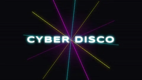 Synthwave Neon Cypher Logo Reveal: Vibrant Retro Sci-Fi Music Club Graphics Stock Footage 336889577
