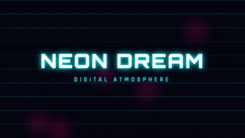 Synthwave neon dream title opener | Cyberpunk digital atmospheric backgroun.. Stock Footage 337501180
