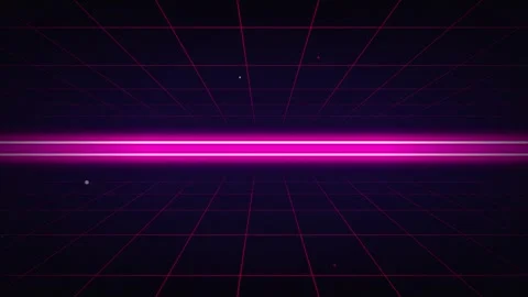 Synthwave neon grid tunnel seamless loop motion background Stock Footage 345182820