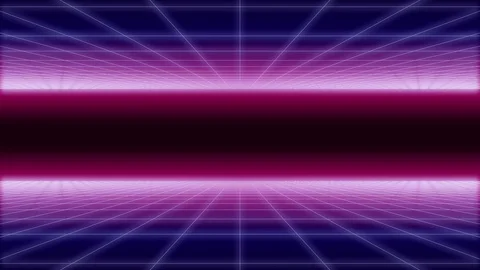 Synthwave net and 2 sides Retro Background 3d Stock Footage 119837710