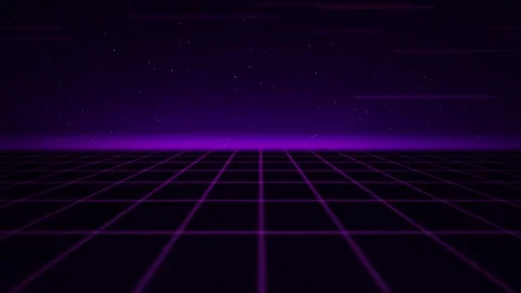 Synthwave perspective grid moving seamless loop motion background Stock Footage 345182838