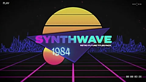 Synthwave Retro Future Titles 스톡 After Effects