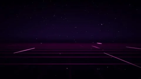 Synthwave retro grid seamless loop motion background Stock Footage 345182899