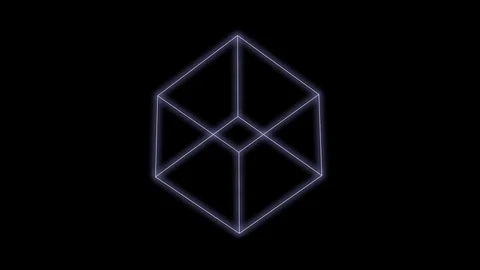 Synthwave shapes on a Black Background 3d render Stock Footage 104362344