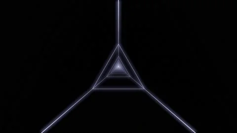 Synthwave triangle tunnel Background 3d render Video stock 155208496