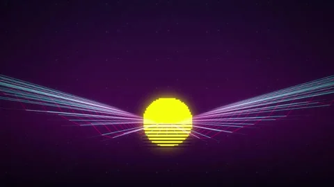 Synthwave wireframe grid flying seamless loop motion background Stock Footage 344632685