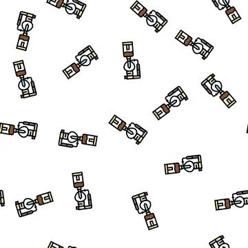Syphon coffee maker vector seamless pattern Stock Illustration