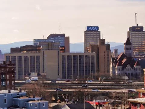 Syracuse with Interstate 690 Stock Photos