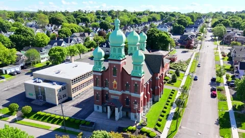 Syracuse, NY - St. John The Baptist Ukrainian Church Video stock 335952414