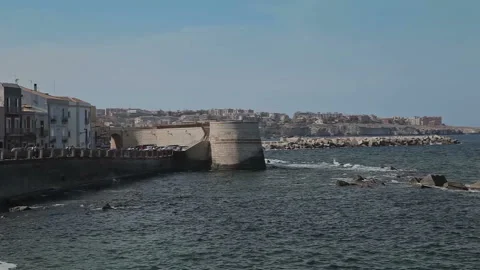 Syracuse, the old city, Sicily Stock Footage 105550016