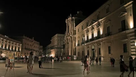Syracuse, the old city, Sicily Stock Footage 105872577