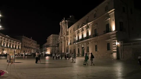 Syracuse, the old city, Sicily Stock Footage 105872626