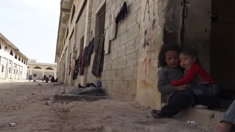 Syria - 2018: Syria war - front line, ISIS war, Aleppo 스톡 동영상 101221640