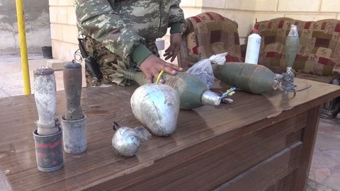 Syria - 2018: Syria war - front line, ISIS war, Aleppo 스톡 동영상 101225573