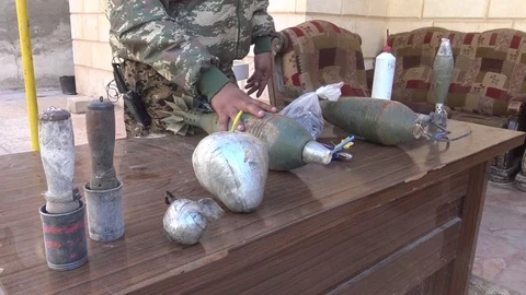 Syria - 2018: Syria war - front line, ISIS war, Aleppo 스톡 동영상 101226059