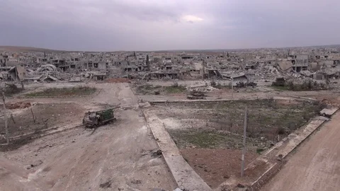 Syria - 2018: Syria war - front line, ISIS war, Aleppo 스톡 동영상 101226459