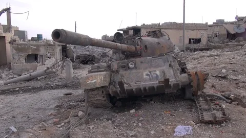 Syria - 2018: Syria war - front line, ISIS war, Aleppo 스톡 동영상 101226567