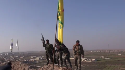 Syria - 2018: Syria war - front line, ISIS war, Aleppo 動画素材 101227236