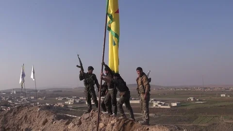 Syria - 2018: Syria war - front line, ISIS war, Aleppo 스톡 동영상 101227539