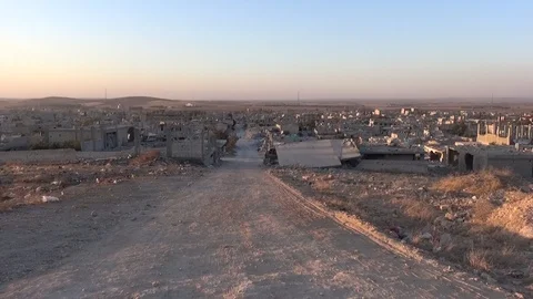 Syria - 2018: Syria war - front line, ISIS war, Aleppo Stock Footage 101308419