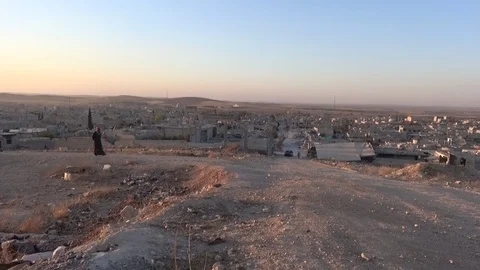 Syria - 2018: Syria war - front line, ISIS war, Aleppo 스톡 동영상 101309148