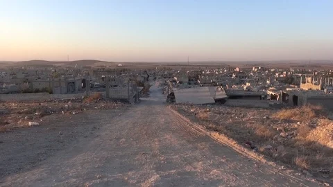 Syria - 2018: Syria war - front line, ISIS war, Aleppo Stock Footage 101309229
