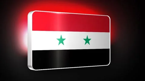 Syria 3d flag Stock Footage 7754273
