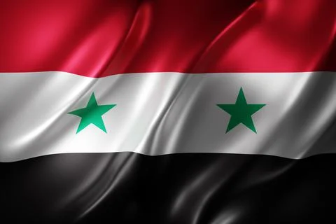 Syria 3d flag Stock Illustration