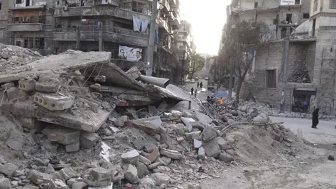 Syria Aleppo 11/1/2024 after war. 動画素材 295127341