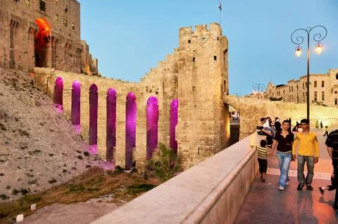 Syria. Aleppo. The Citadel Stock Photos