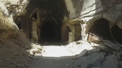 Syria, Aleppo. Underground fortifications under the city Video stock 106683632