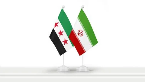 Syria and Iran flags Illustrazione stock