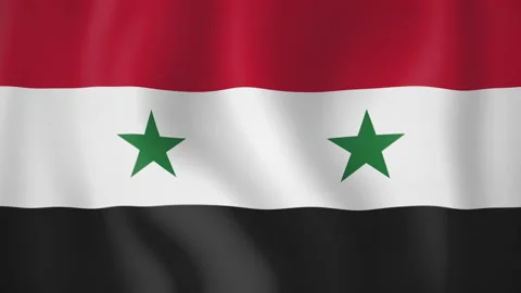 Syria animated flag. Seamless loop. 4K Stock-Footage 145464602