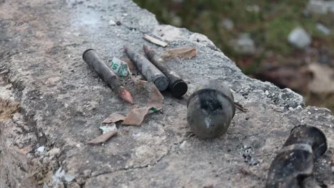 Syria: Binnish Ammunition Blast Kills Five 17 Stock Footage 344383736