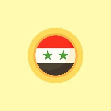 Syria - Circular Flag Stock Illustration